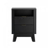 Orlen Mid-Century Modern 2-Drawer Multi-Purpose Nightstand & End Table in Black