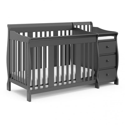 Storkcraft Portofino 4-in-1 Convertible Crib and Changer - Gray