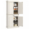 HOMCOM 71\" Freestanding Kitchen Pantry with 4 Doors and 2 Large Cabinets
