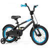Costway 14\" Kids Bike With Adjustable Saddle Handlebar Removable Training Wheels Handbrake Black
