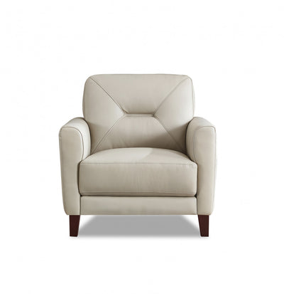 Hydeline Mavis Leather Chair - Vanilla | Hydeline Mavis Fauteuil en cuir – Vanille