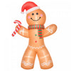 HOMCOM 8 ft Inflatable Gingerbread Man Outdoor Holiday Display w/ Lights