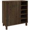 HOMCOM Shoe Cabinet with 5-tier and Open Shelves for 17 Pairs