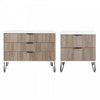 Dumbo Modern 2-Piece Dresser Set in Rustic Gray and White