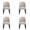 Hillman Modern Wood Upholstered Dining Chair in Light Gray - Set of 4