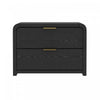 Grace Modern 28\" Nightstand in Black and Gold