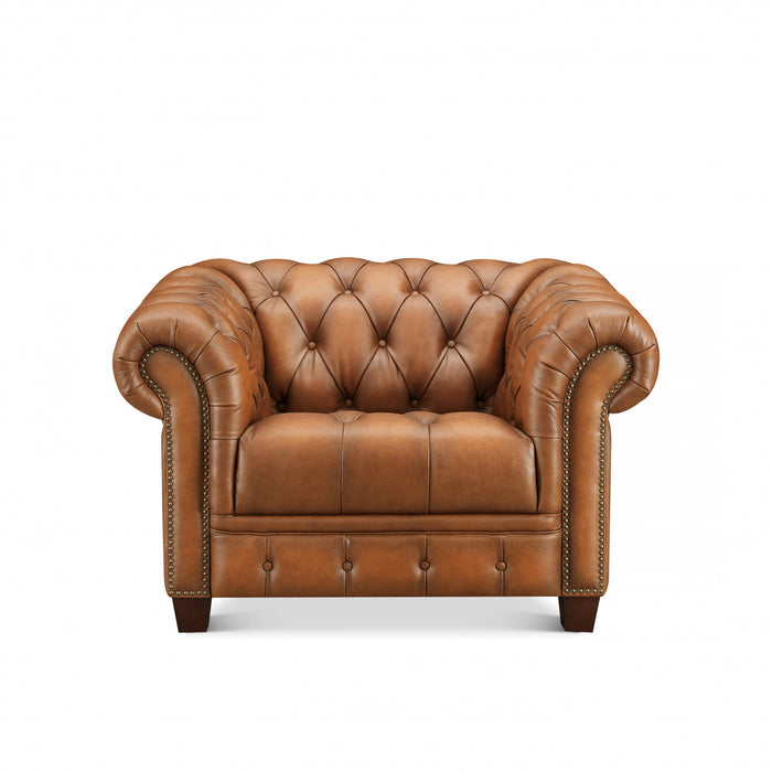 Hydeline York Leather Chair - Brown