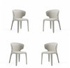 Conrad Mid-Century Modern Upholstered Dining Chair in Wheat - Set of 4