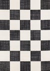 Covington Black White Checkered Pattern Rug, 5'3\" x 7'7\" Indoor Area Rug