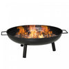 Outsunny 23\" Round Outdoor Wood-burning Fire Pit With Support Legs, Black