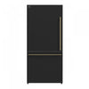 Forno Milano Espresso 31 Inch Bottom Freezer, Black, 17.2 cu.ft. - FFFFD1786-31BLK