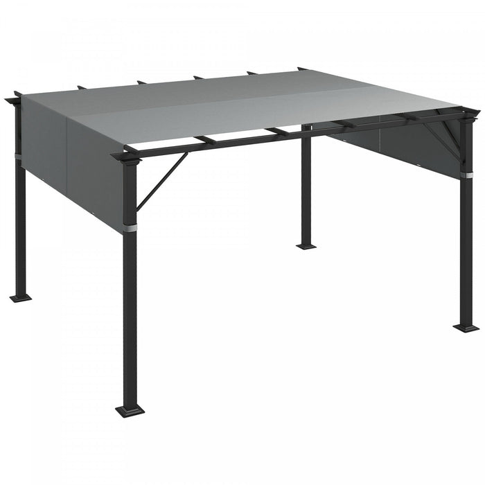 Outsunny 2 Pcs 16 X 4ft Pergola Shade, Uv Protection Pergola Canopy, Grey