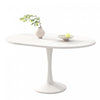 Liam Extendable Round Dining Table with Space-Saving Function,White