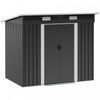 Outsunny Outdoor Storage Shed, Garden Shed With Lockable Doors, Black