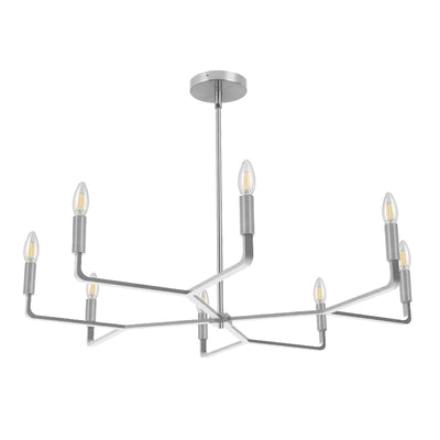 Dainolite Colette 8 Light Chandelier Polished Chrome Lamp|Lustre Colette de Dainolite avec fini chromé poli et 8 ampoules