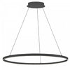 Dainolite Circulo Chandelier 63w Matte Black Finish White Acrylic Diffuser Lamp