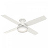 Dempsey Ceiling Fan with Light Fixture - White