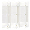 HOMCOM 6-Panel Room Divider Freestanding Folding Screen for Home White