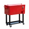 Outsunny 80 Quart Rolling Cooler Cart Portable Patio Ice Beer Beverage