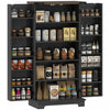 HOMCOM Kitchen Pantry Cabinet with Adjustable Shelves Storage Cabinet Black