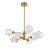Dainolite Abii 8 Light Chandelier Vintage Bronze Finish Clear Glass Lamp