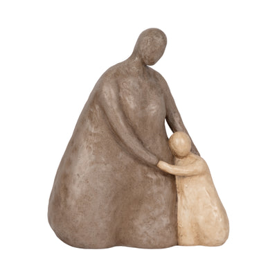 Resin 10" Parent and Child - Brown|Parent et enfant de 10 po en résine - brun