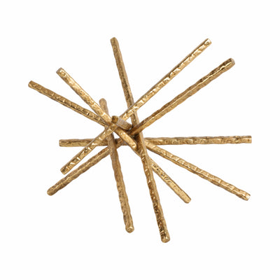 Iron 9" Abstract Bar Tabletop Decor - Gold|Article décoratif de table abstrait de 9 po en fer - doré