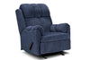 Made in Canada 35\" Chenille Fabric Rocker Reclining Chair - Navy Blue