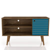 Manhattan Comfort Liberty 42.52\" Mid-Century Modern TV Stand with 2 Shelves & 1 Door - Rustic Brown