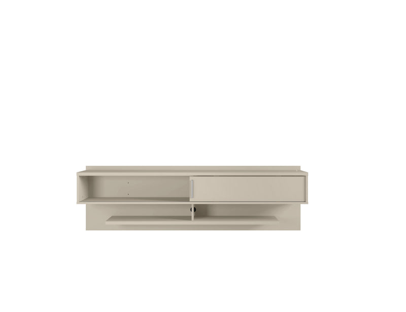 Manhattan Comfort Astor 70.86\" Modern Floating Entertainment Center with Media Shelves - Off White