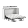 Bestar Pur 75 W Queen Cabinet Bed with Mattress - White