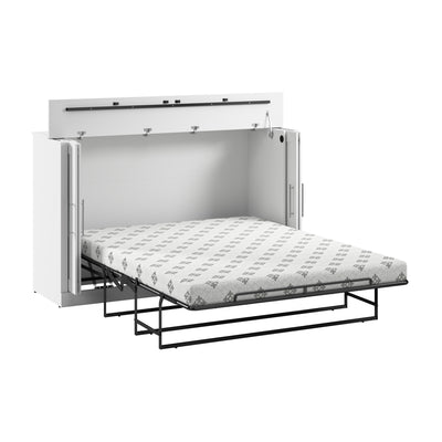 Bestar Pur 75 W Queen Cabinet Bed with Mattress - White|Armoire-grand lit Pur de Bestar de 75 po (L) avec matelas - blanche