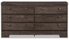 Yorkdale Bedroom 6-Drawer Dresser, 61.4\"W x 32.3\"H, Made in Canada - Grey
