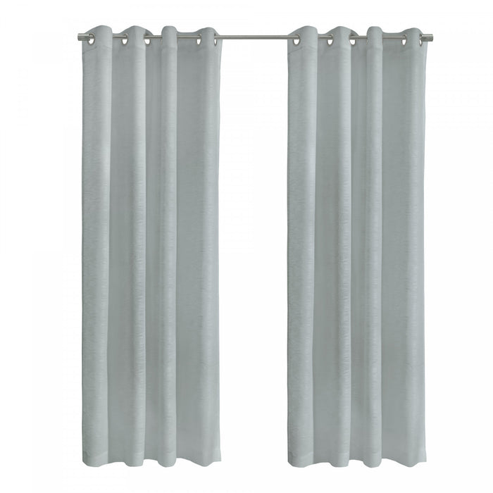 Habitat Boucle Light Grey Sheer Grommet Curtain Panel - 52 x 95