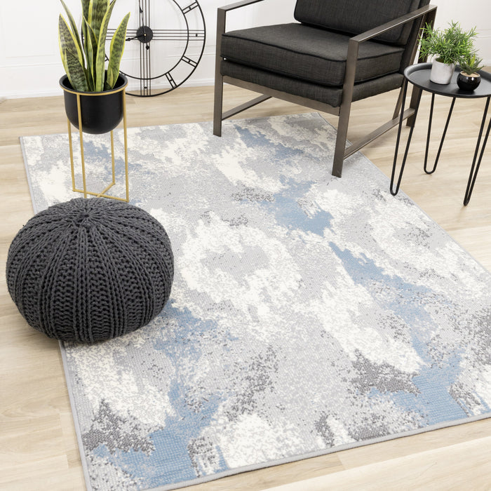 Florence Washed Damask Indoor Area Rug - 4'7\" x 6'7\"