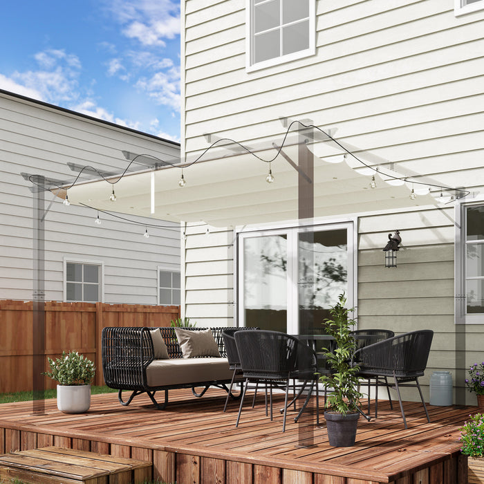 Outsunny Replacement Pergola Canopy Cover For 9.8' X 9.8' Pergola, Cream