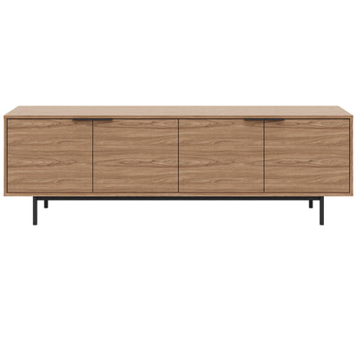 Nordika Hamilton 70" TV Stand with 4 Storage Cabinets - Light Walnut | Meuble pour téléviseur Hamilton de Nordika de 70 po avec 4 armoires de rangement - noyer clair