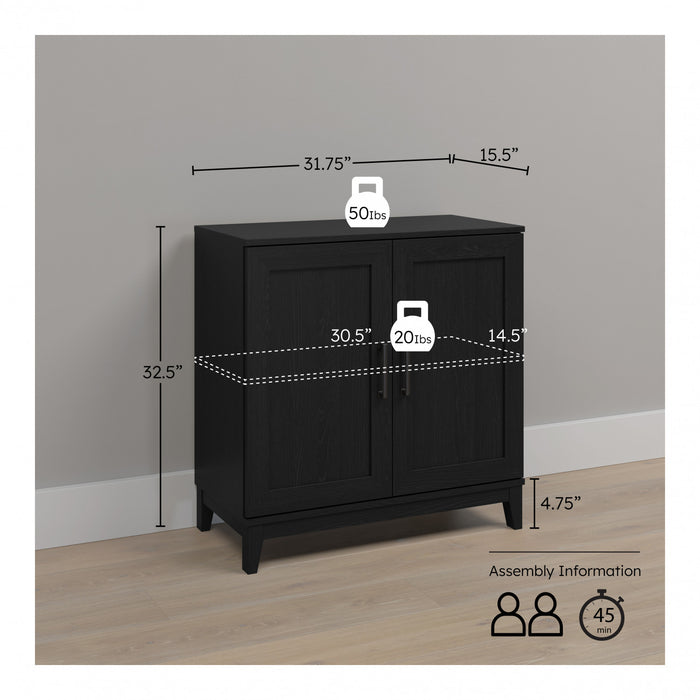 Modulr 1 Adjustable Shelf Accent Cabinet - Black Oak