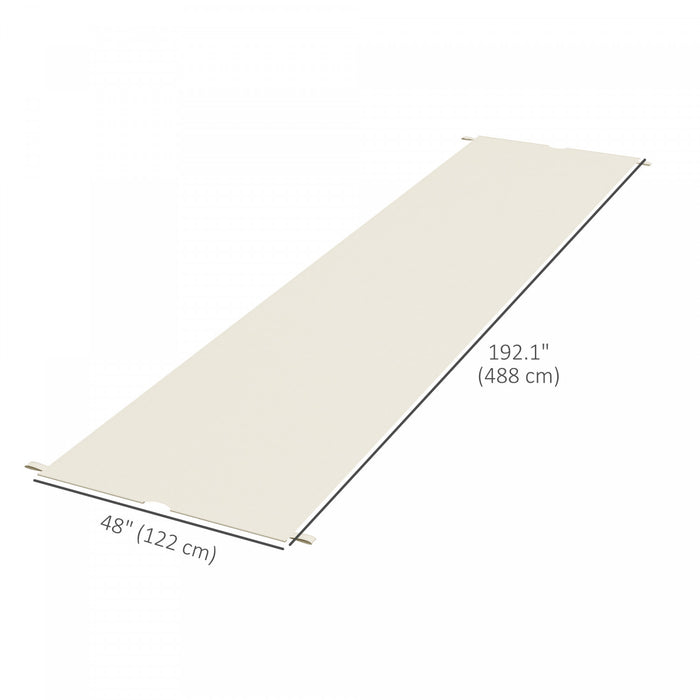 Outsunny 2 Pcs 16 X 4ft Pergola Shade, Uv Protection Pergola Canopy, Cream