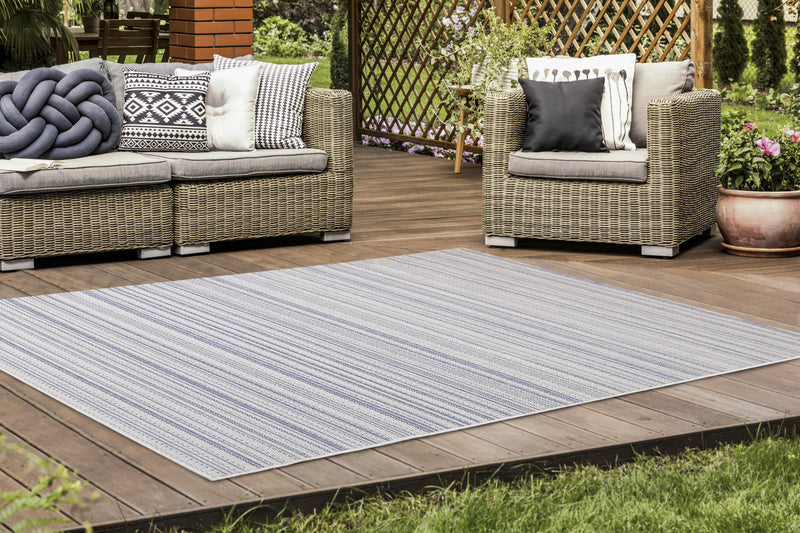 Cabana Textured Stripes Outdoor Area Rug - 7'10\" x 10'6\"