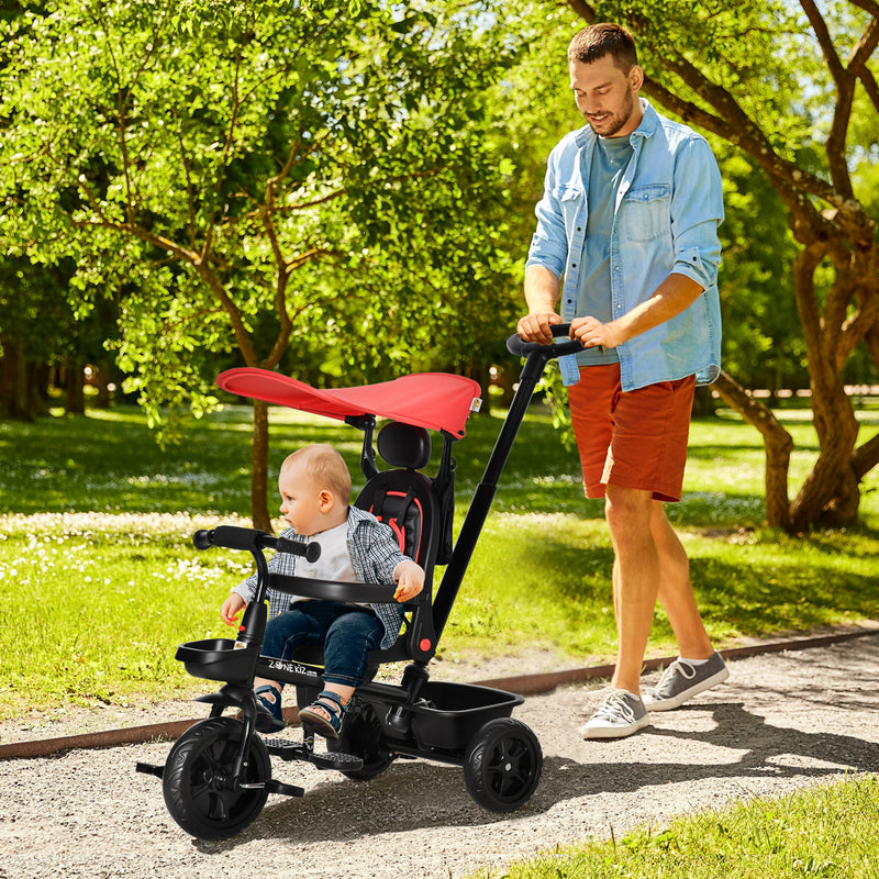 ジャスト・キッズ Qaba Kids Tricycle 4 In 1 Trike With Reversible Angle