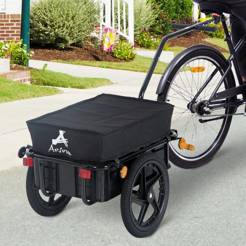 Aosom Multi-functional Bicycle Cargo Trailer Steel Large Bike