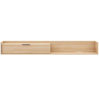 Nordika Slim 72" Wall-Mounted TV Stand with Storage Cabinet - Natural Blonde Oak | Meuble pour téléviseur mural mince Nordika de 72 po avec armoire de rangement - chêne blond naturel