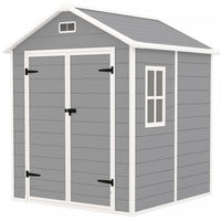 Outsunny 6' X 5' Plastic Storage Shed With Floor, Window, Lockable Doors