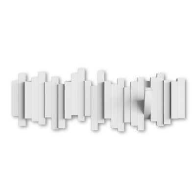 Umbra Modern Sticks Wall-Mounted Coat Rack - White|Portemanteau mural moderne Sticks de Umbra - blanc