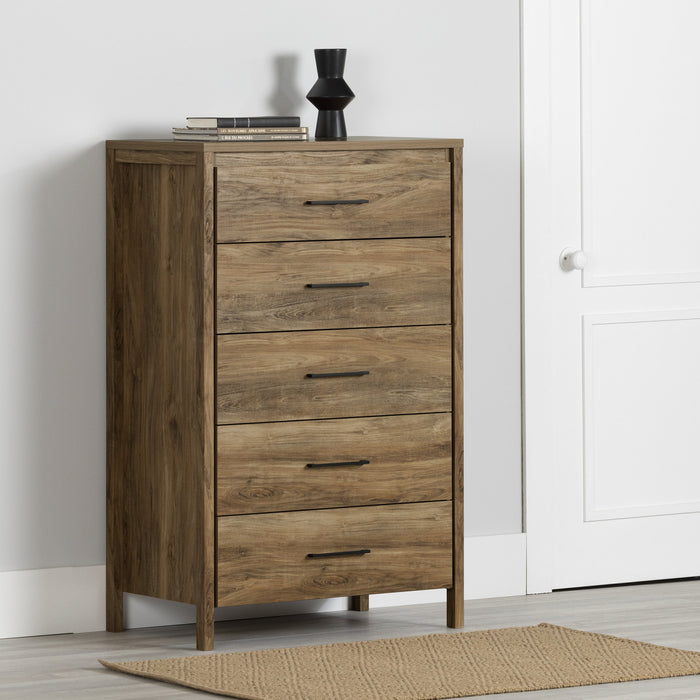 Gravity 5-drawer Chest - Natural Mango
