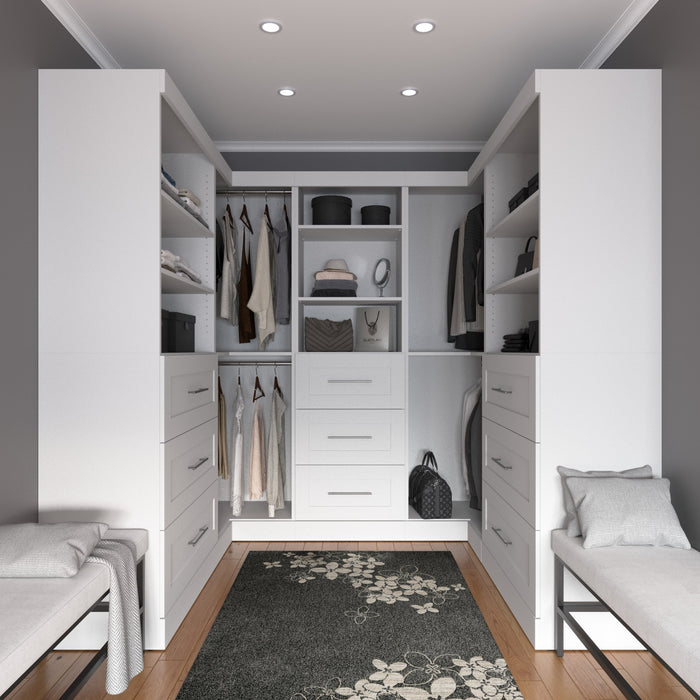 Bestar Pur 161 W Walk-In Closet Organizer System - White