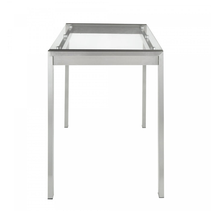 LumiSource Fuji Glass Contemporary Counter-Height Dining Table