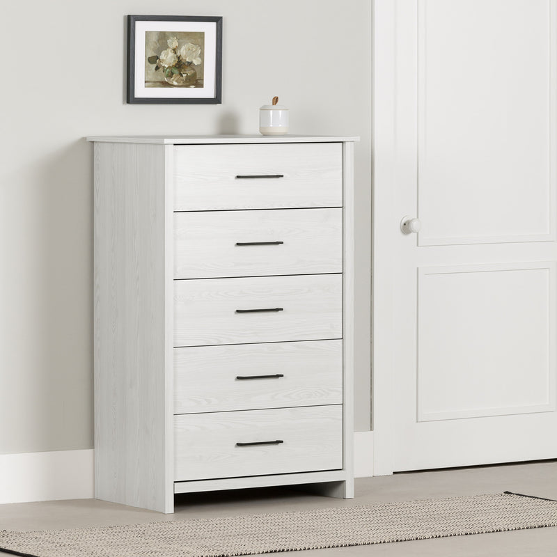 Fernley 5-Drawer Chest - White Pine - The Brick