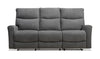 Quest 82.5\" Chenille Fabric Power Reclining Sofa - Grey